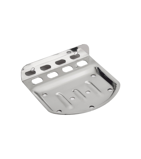 Jal Bath Fittings | Stainless Steel Soap Dish with Brush holder | Spiti