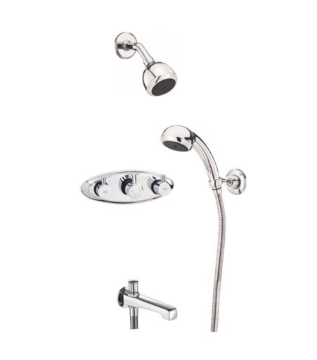 Wall Mixer Body Set with Turn Diverter with Tub Filler, Showers