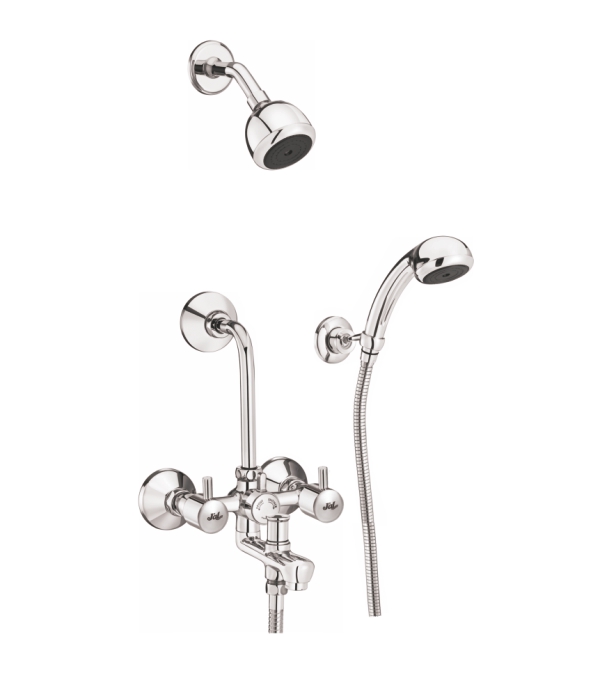Wall Mixer set designed with Hand & Overhead Showers