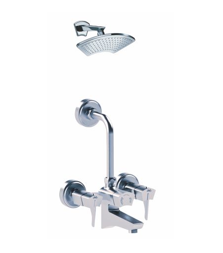 Wall Mixer set with Elbow Coupling & Overhead Shower