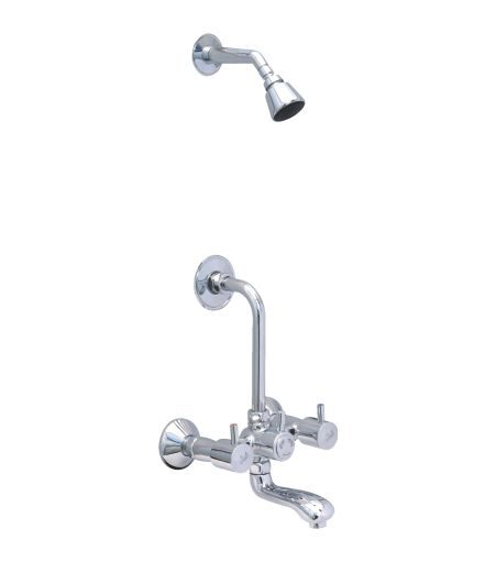 Jal Bath Fittings | Wall Mixer set with overhead shower 15 mm| Kabini