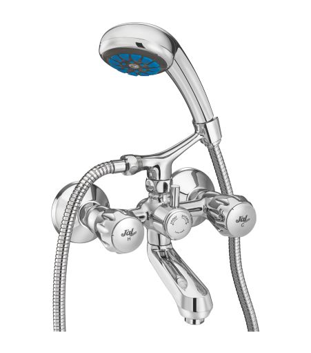 Jal Bath Fittings | Wall Mixer set with hand shower 15 mm | Chenab