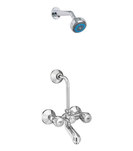 Jal Bath Fittings | Wall Mixer set with overhead shower 15 mm | Chenab