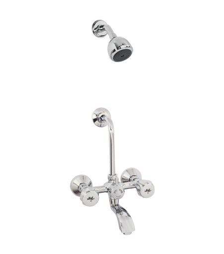 Jal Bath Fittings | Wall Mixer set with overhead shower 15mm | Hindon