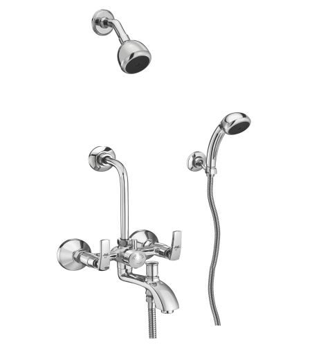 Jal Bath Fittings | Wall Mixer set with hand & overhead showers | Jhelum