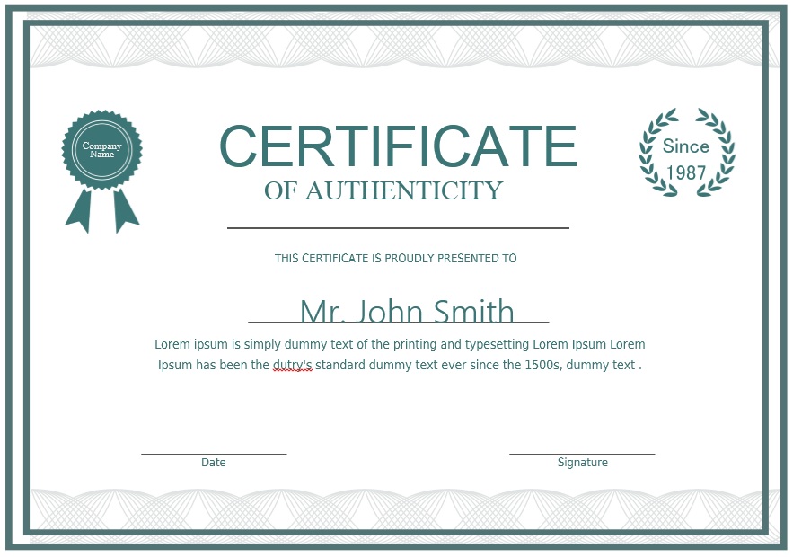 Jal Bath Fittings Certificate
