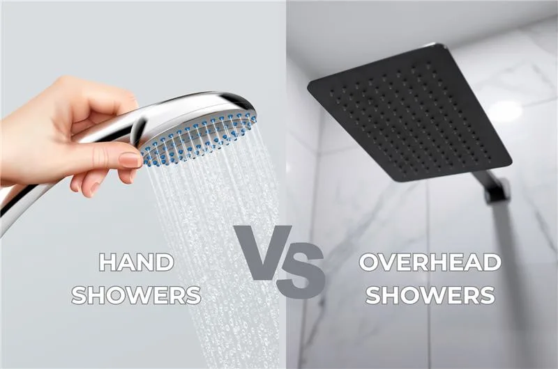 Hand Showers vs Overhead Showers - JAL Bath Fittings